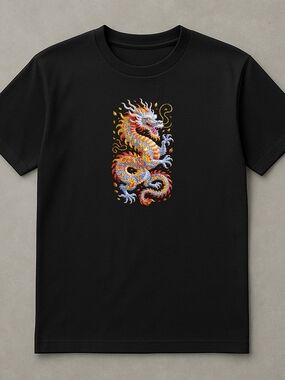 "Urban Stitch Tees" Unisex T-shirt Black Color Embroide Design